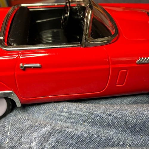 Tin Friction Ford Car 50's co.,Lt Red Thunderbird Box Showa retro Japan FS - Picture 12 of 20