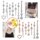 Navel Piercing Dangle Body Jewelry 14G 4-9Pcs Surgical Steel Belly Button Rings