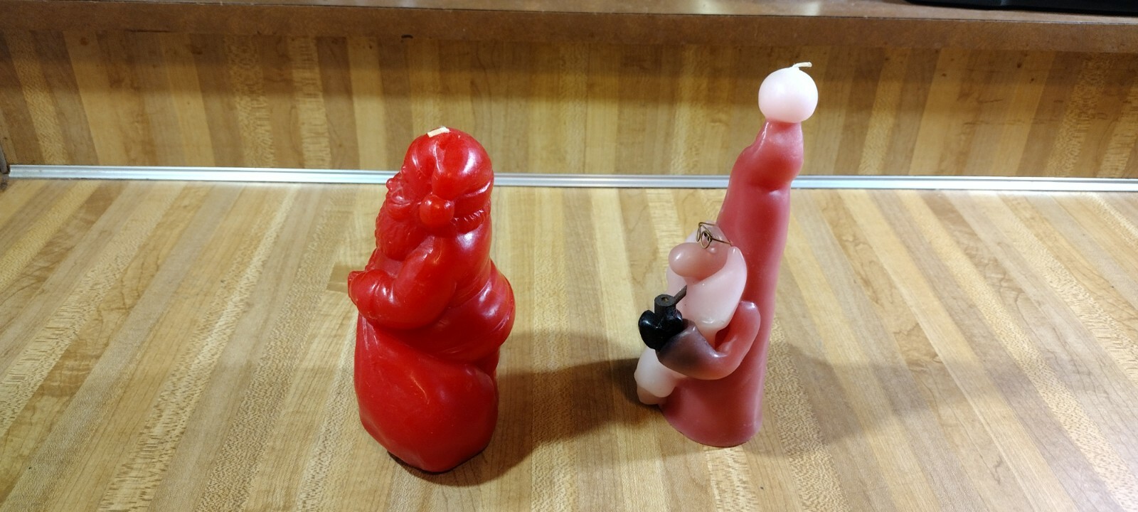 (2) Santa Clause Candles,Hallmark,Northern Lights,unused! eBay