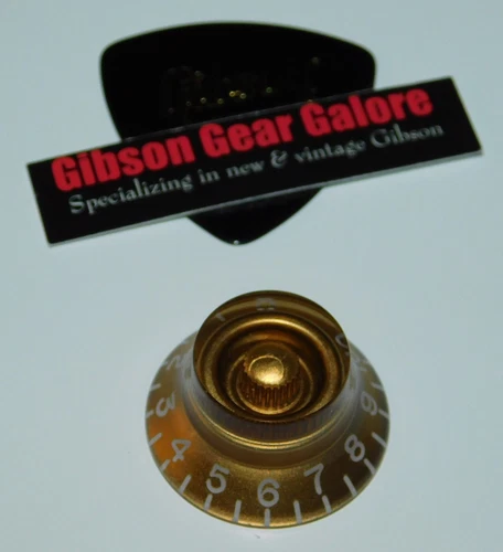 Gibson Les Paul Bell Knob Single Gold Volume Guitar Parts R9 SG Custom V R7 Tone