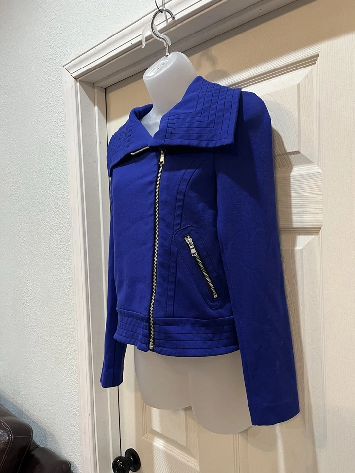 Worthington moto jacket - size small - blue - Image 3 of 4