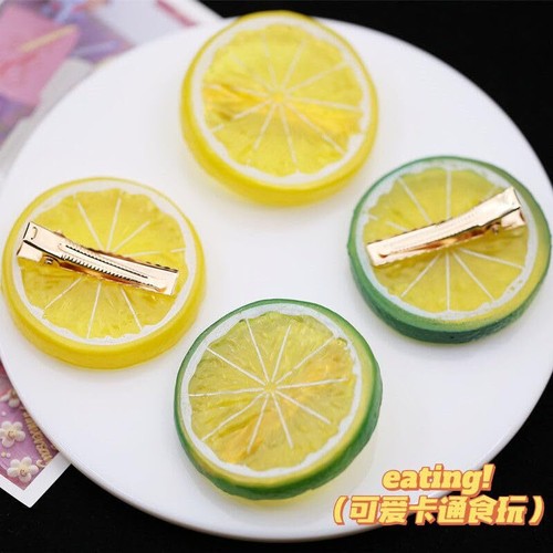 6Pcs Realistic Lemon Hairpin Hair Clip Cute Hair Barrettes Fruit Hair Clips K... - Picture 6 of 8