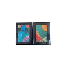 Pair of Vintage Abstract Art