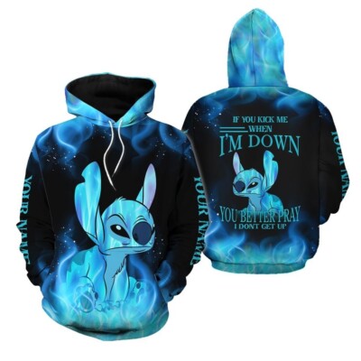 Stitch If You Kick Me When I'm Down You Better Pray I Don 3D Hoodie BEST PRICE