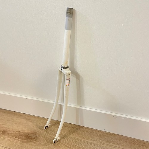 Hi-Ten Steel Lugged Touring Fork for 700c Wheels White 10" Steerer - Picture 3 of 9