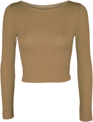 Crop Top Femme Pas Cher Manches_longues | La Halle