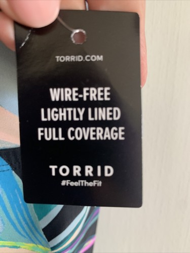 NWT TORRID Wire-Free lightly lined full coverage Size 4 Pretty Summer Leaves $99 - Picture 6 of 13