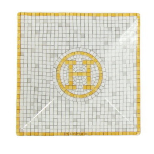 Hermes Paris Mosaique au 24 ORO MINI piatto quadrato 7 cm con scatola come nuovo - Foto 1 di 4