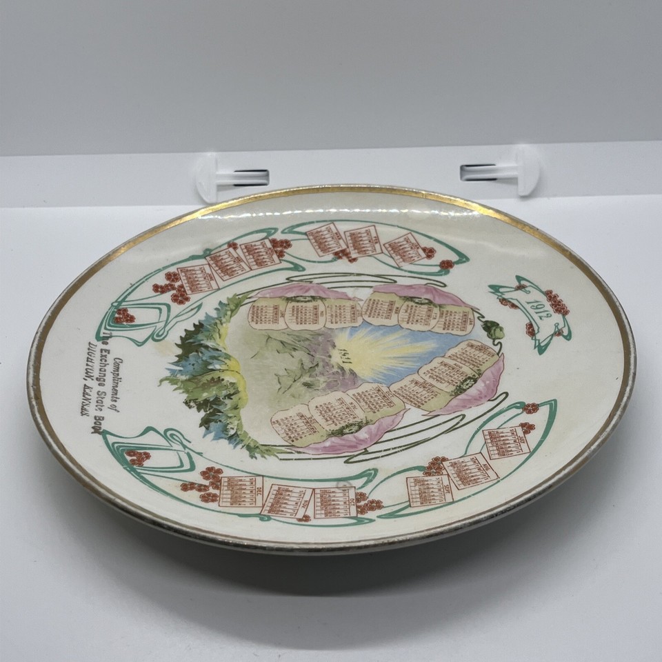Calendar Plate From Dighton Kansas See Desc eBay