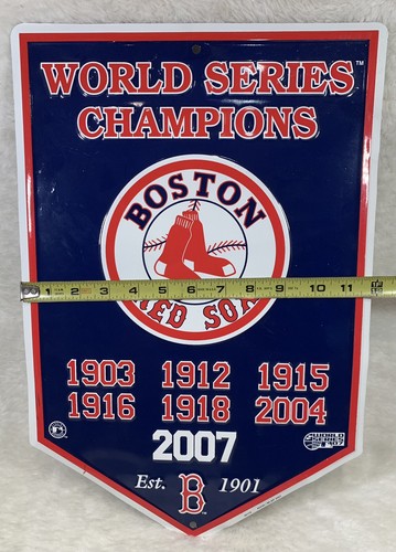 Red Sox World Series Champions 2007 Genuine Merchandise Boston Aluminum Sign - Picture 7 of 9