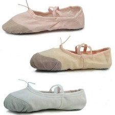 Damen Mädchen Ballett Tanzschuhe Gymnastik Yogo Fitness Übung Flache Slipper