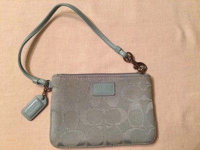 light blue coach wallet