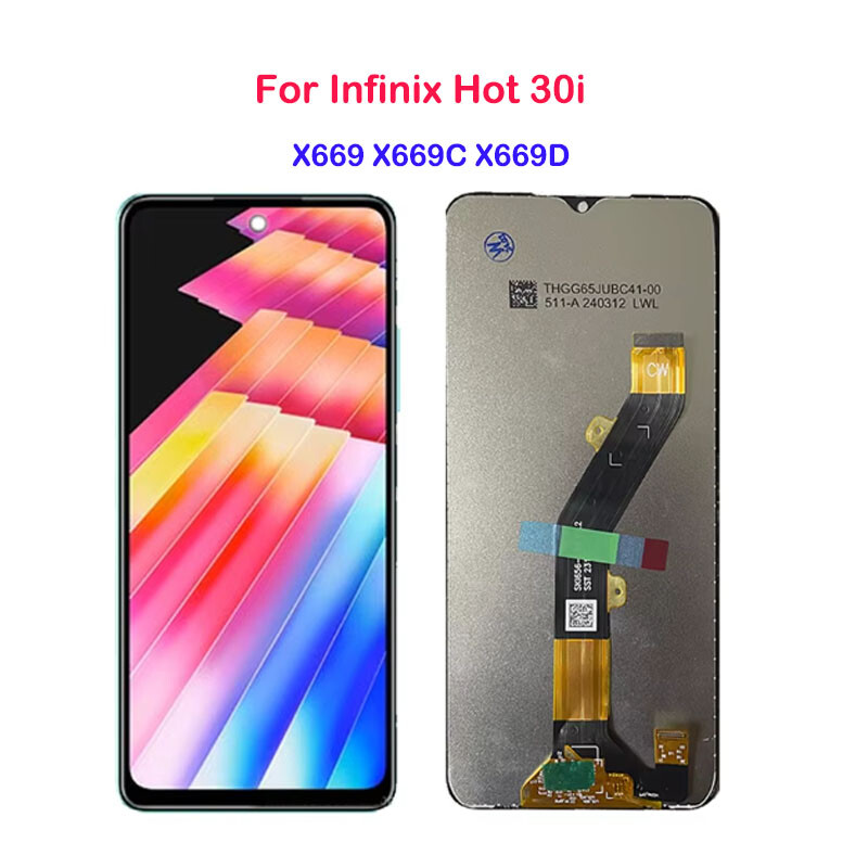 For Infinix Hot 30i Hot30i NFC X669 X669C LCD Display Touch Screen