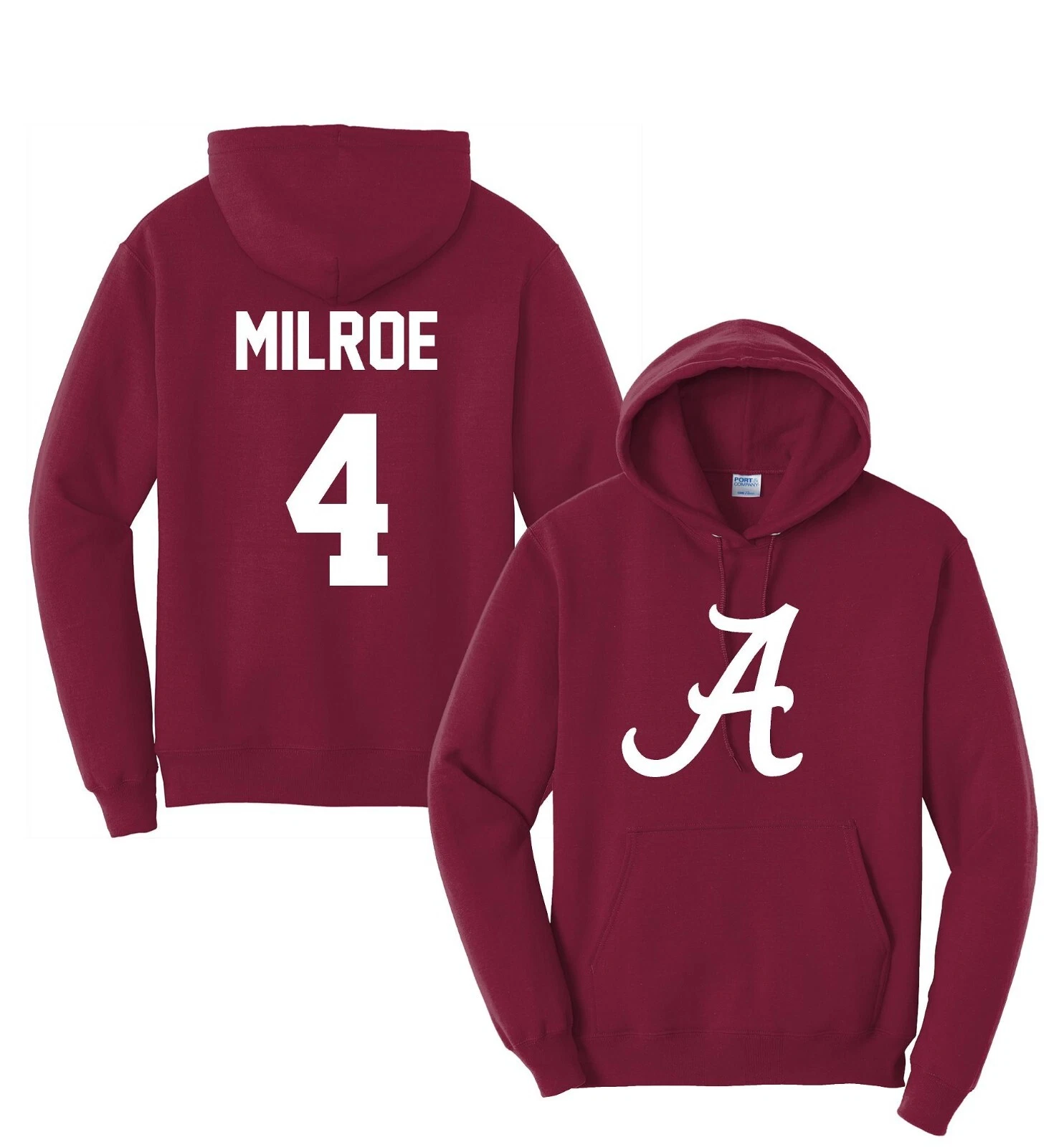 Customized Burgundy Football Hoodie Hoody,Any Name,Jalen Milroe, Alabama Jersey