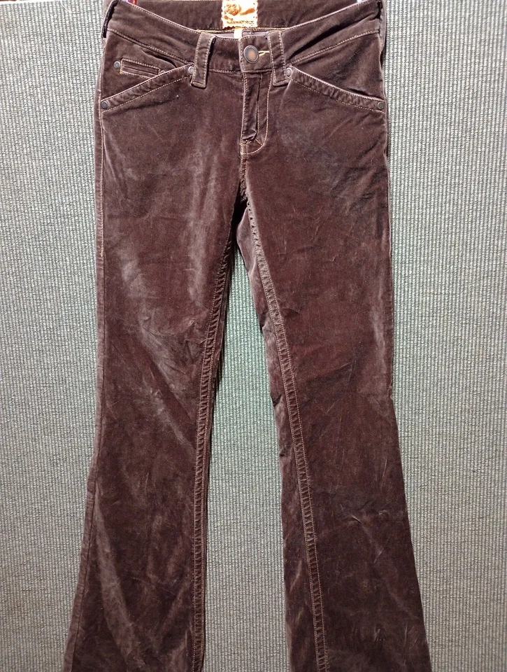 Twill Twenty Two Women’s Brown Pants Size 26 / 28 Low Rise Flare Stretch - Image 3 of 4