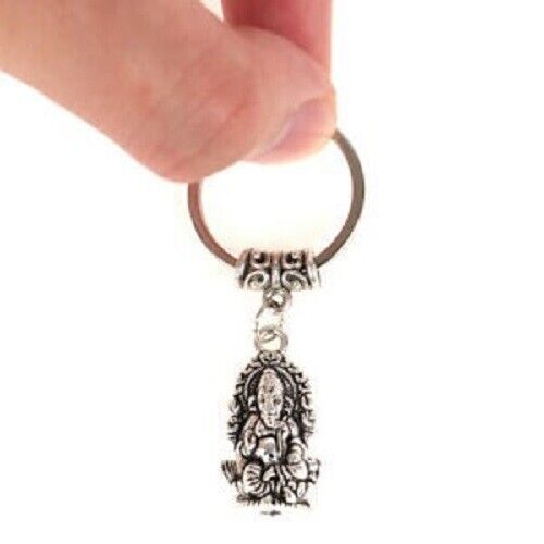 Ganesha keychain, sacred elephant, lord of success, Buddha key ring key holder - Picture 1 of 3