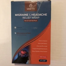 Med 55 Migraine & Headache Relief Wrap Hot & Cold Gel Ice Pack Warm Cold Comp 👍