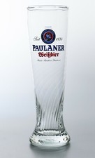Paulaner Weißbier seit 1634 Weizenbierglas 0,5l Wellen im Glas  München 7921