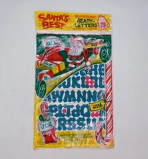 Santa's Best Holly Styled Ready Letters Vintage Christmas Stickers