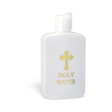 Gold Stamped (Empty) Holy Water Bottle 4.5" - holds 4oz - 1960