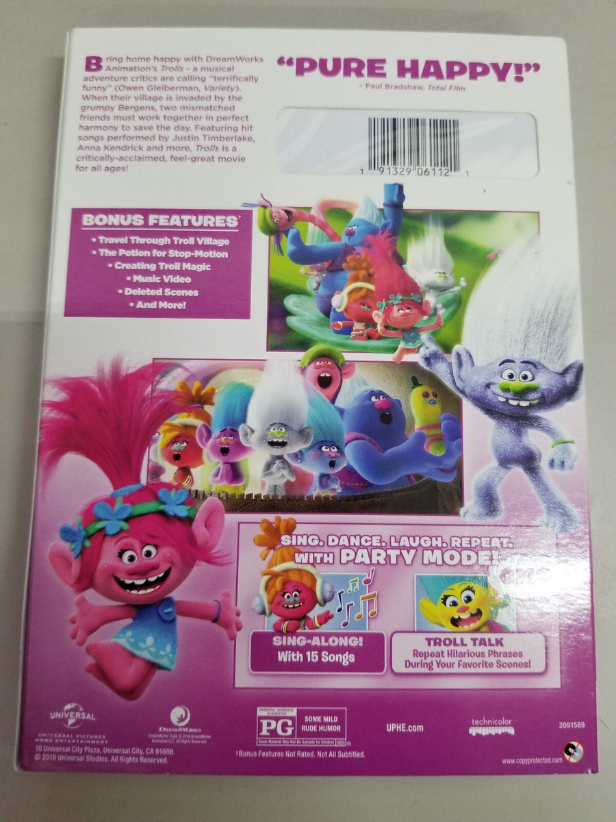 Trolls (DVD, 2016) BRAND NEW w/ slipcover