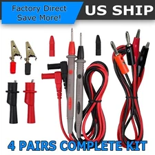 FOR Fluke Meter Electrical Alligator Clip Probes 1000V 20A Multimeter Test Leads