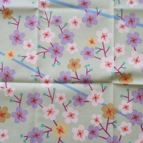 Furoshiki Wickeltuch japanische Kirschblüte Adeline Klam 50 cm Kyotogrün - Bild 5 von 13