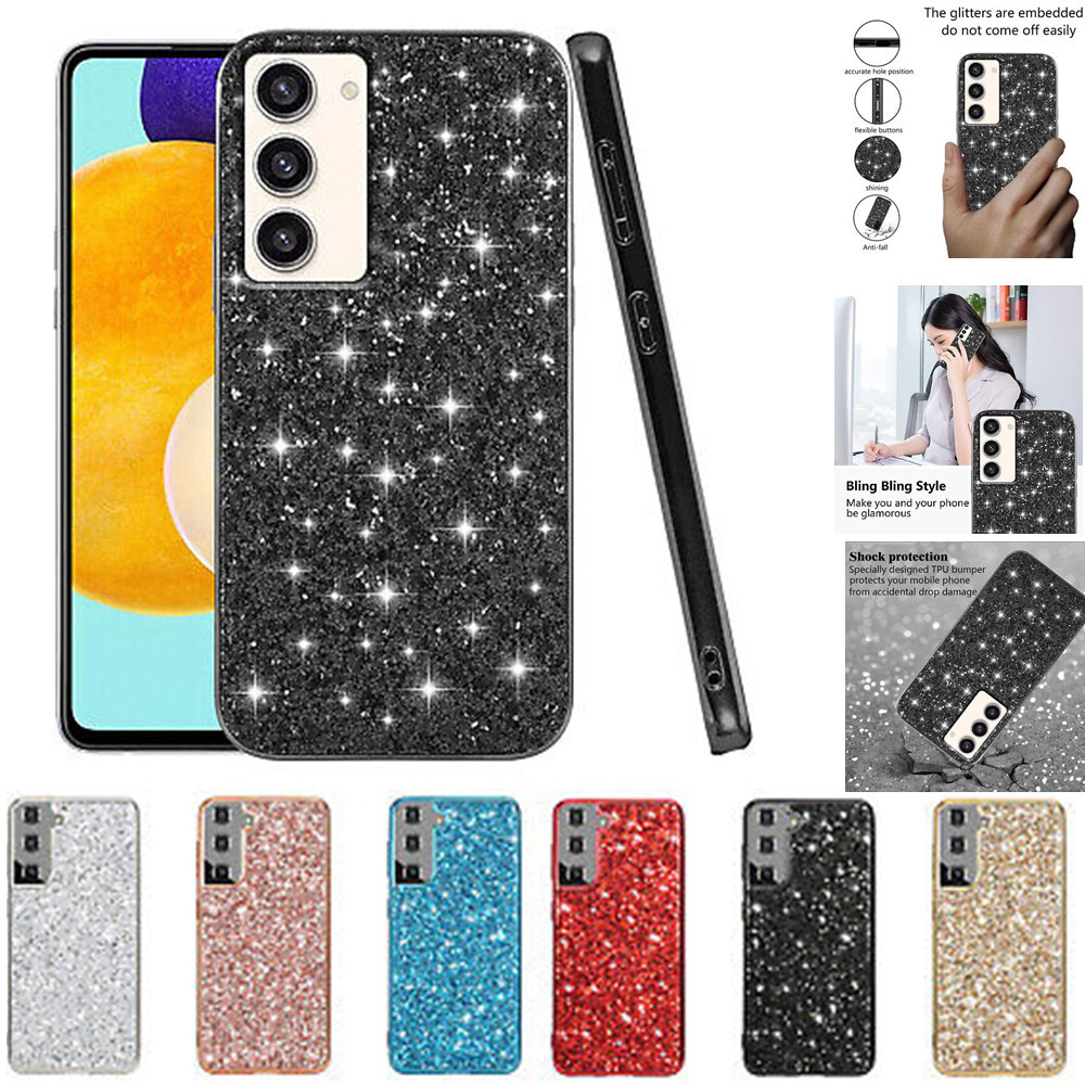 For Samsung Galaxy S25 S24 Ultra S23 Plus S22 Bling Sparkly TPU PC