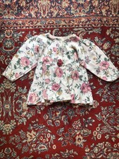 Vintage Girls Floral Lace Dress Floral Pastel Rosette Long Sleeve 2T