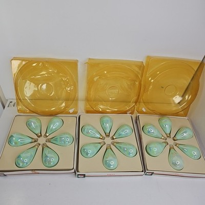 Kurt Adler Iridescent Christmas Ornaments 3 Sets Of 6 (18pcs) Pear Tear Drop
