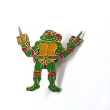 Vintage Raphael TMNT Pin 1989 Mirage Studios Sai Ninja Turtle Enamel Lapel