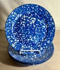3 Stangl Blue Town And Country 8 3/8" Salad Plates
