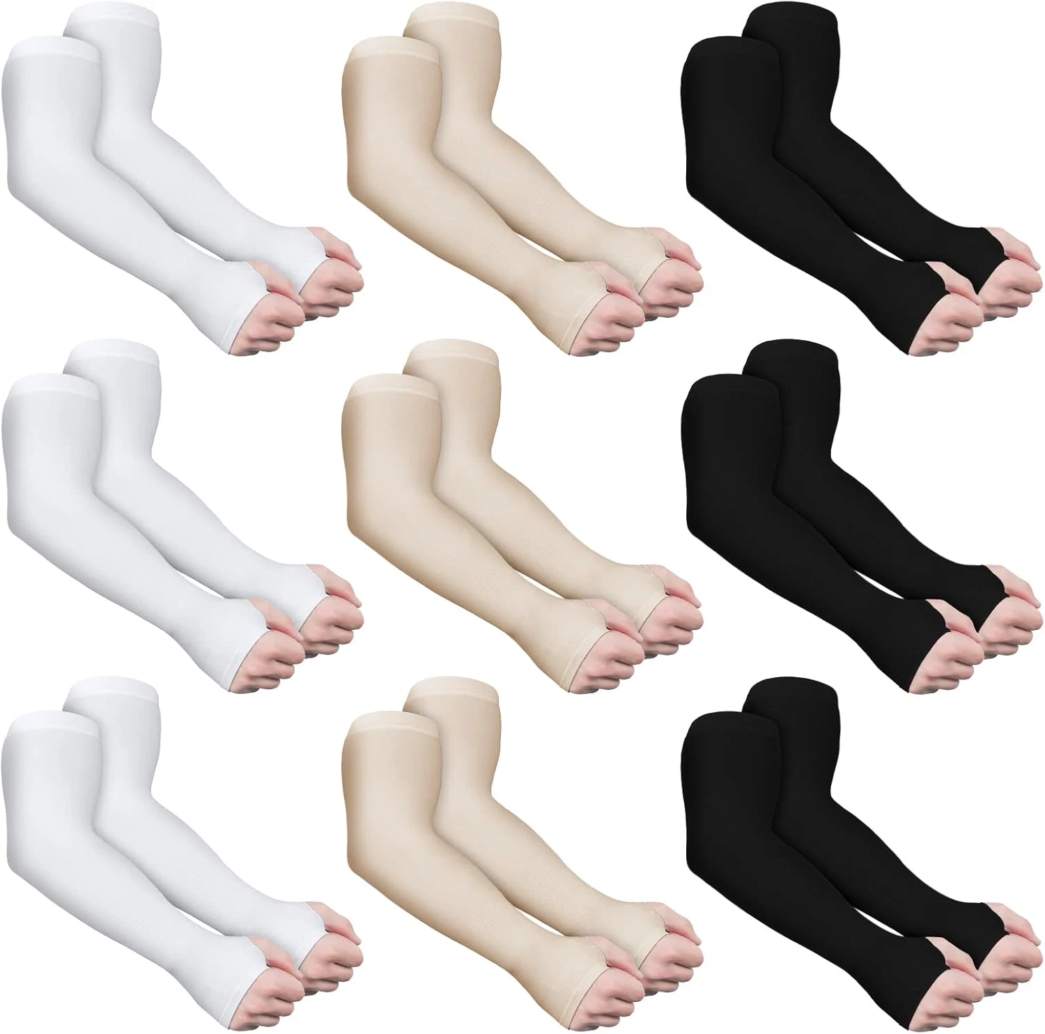 9 Pairs Thin Skin Arm Sleeves for Bruise Protection and Sun Exposure
Opens in a new window or tab