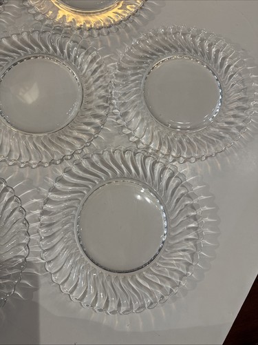 Fostoria Colony Swirl 8 Essteller 9-3/8" Klarglas - Bild 6 von 9