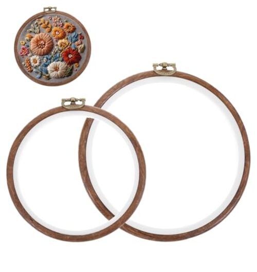 Hoop, 5 Inch + 6 Inch Imitated Wood Pvc Decorative