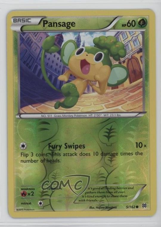 Pansage Reverse Foil Pokémon XY BREAKthrough #5