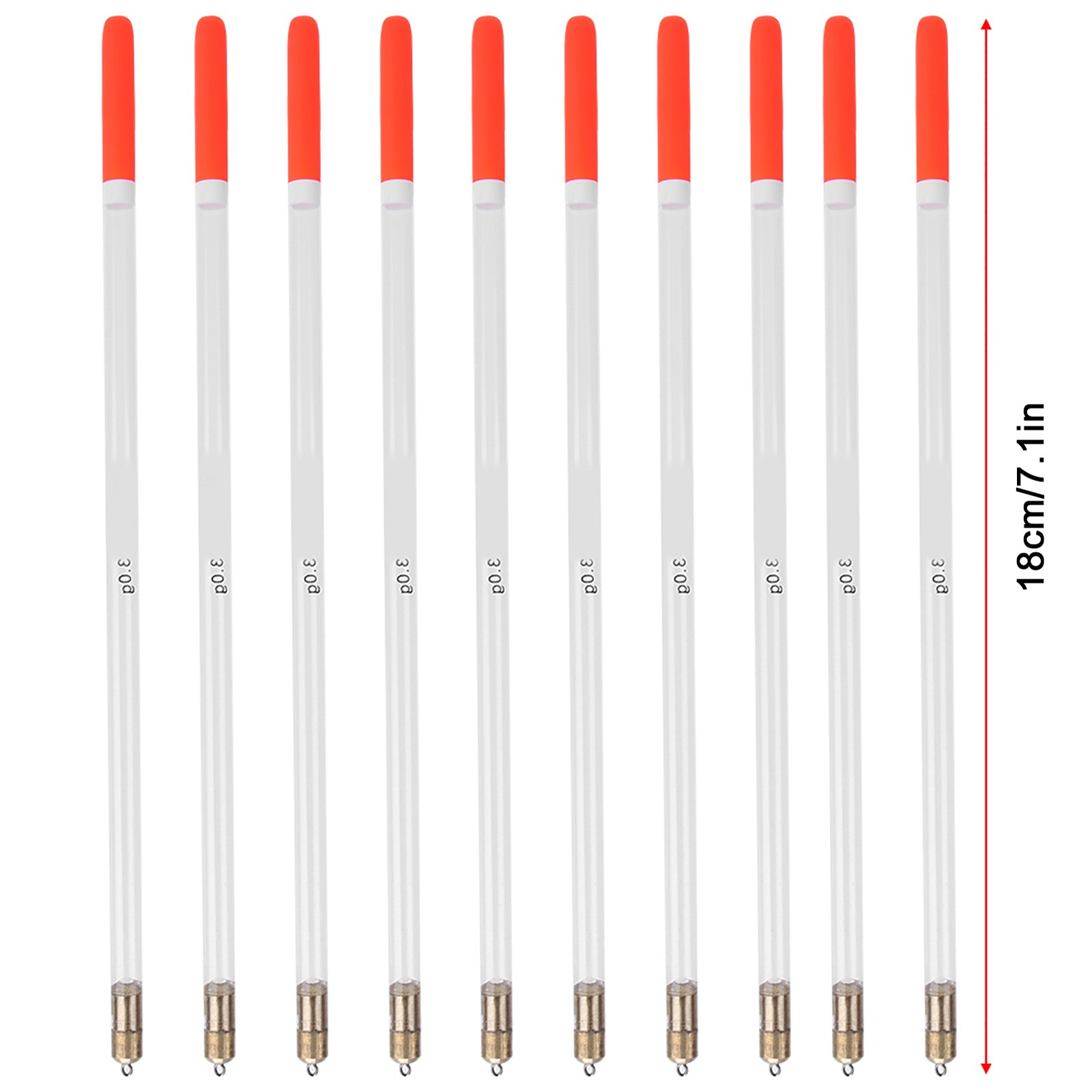 10 Pcs Plastic Fishing Floats Bobber Stick Tube Multi Purpose Fish LW