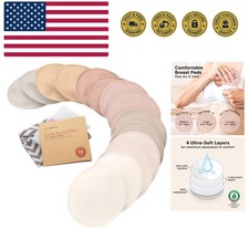 Organic Nursing Pads - 14 Washable Viscose Derived from Bamboo Breastfeeding ...