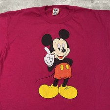 vintage 90s MICKEY MOUSE t shirt OSFA Disney Designs finger pose