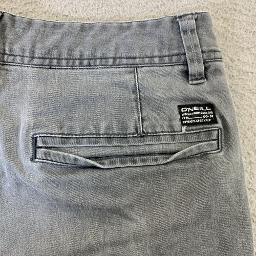 O'neill Denim Beach Shorts Mens 32 Gray Standad Fit 9" Inseam Zip Cotton Blend - Picture 11 of 12