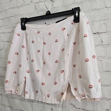 Forever 21 Light Pink Rose Bud Mini Skirt Sz M Romantic Coquette Fairy Cottage