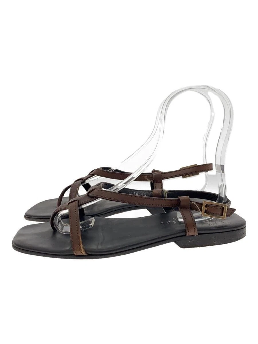 Sandales Gucci 40,5 cuir marron chaussures décontractées occasion