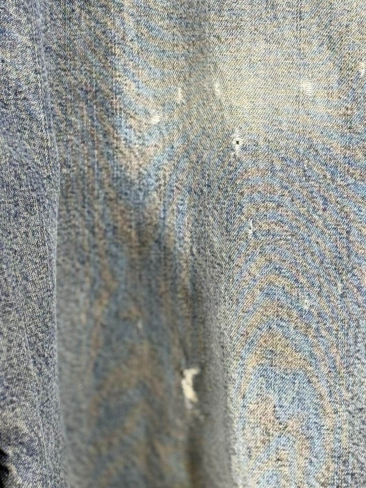 Wrangler Work Carpenter Jeans Mens 38 Fleece Lined Baggy Distressed Thrashed image 4