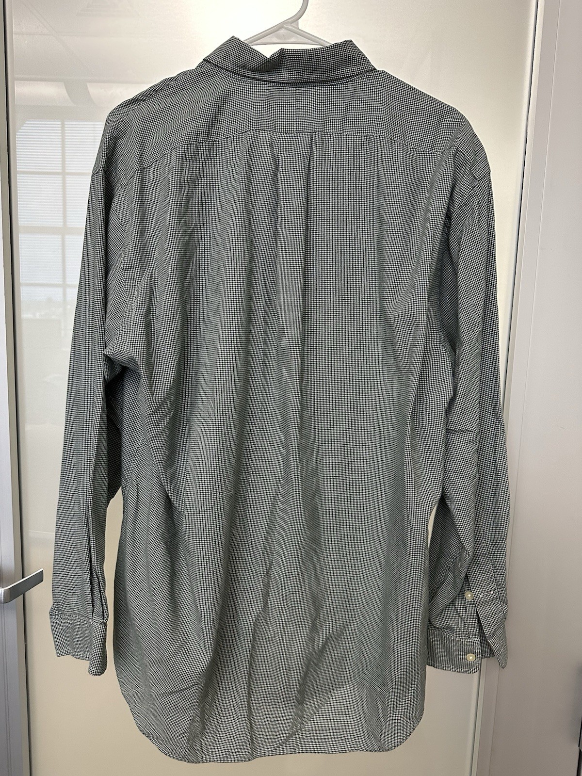 Polo Ralph Lauren Golf Blake Houndstooth Black and White Long Sleeve Shirt Med