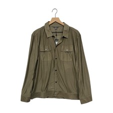John Varvatos Double Pocket Snap Shirt Size L Large Green