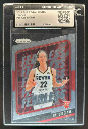 2024 Panini WNBA Prizm Caitlin Clark Fearless RC Rookie #10 Fever CGC Auth