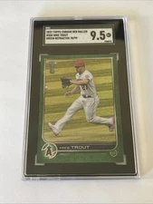 2022 Topps Chrome Ben Baller Green Refractor Mike Trout /99 LAA Angels SGC 9.5
