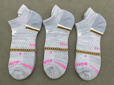 3 pairs BOMBAS Women's All-Purpose Ankle socks Size Medium 8-10.5 Light blue