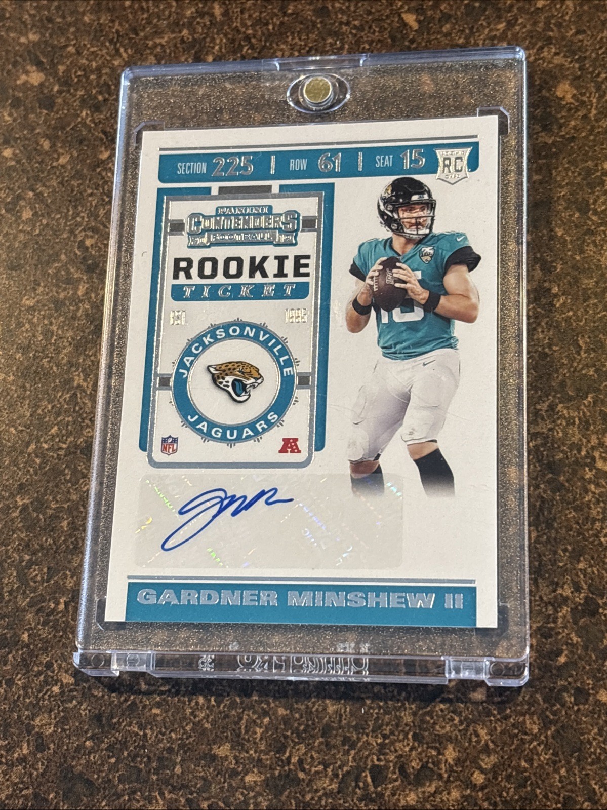2019 Contenders Gardner Minshew II Rookie Ticket Auto RC # 186
