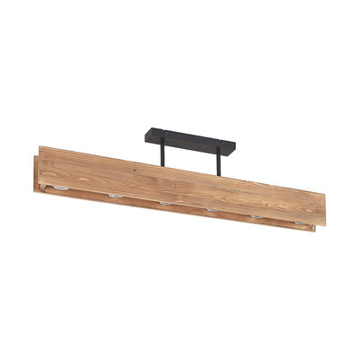 Lindby Malwin Holz-Deckenlampe Deckenlampe Lampe Leuchte lang 6-flammig GU10